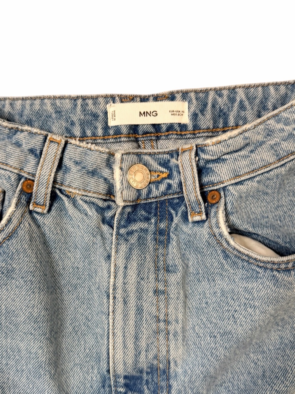 Mango High Waisted Denim Skirt . - Picture 8 of 8